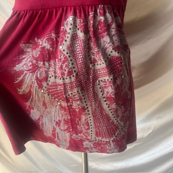 Torrid Vintage Grunge Bedazzled Cross top - Picture 3 of 8